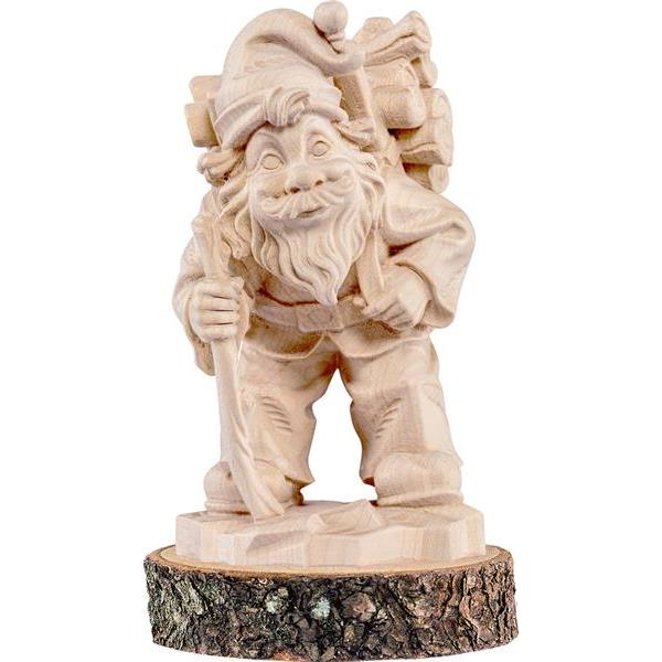 Gnome wood-bearer on pedestal