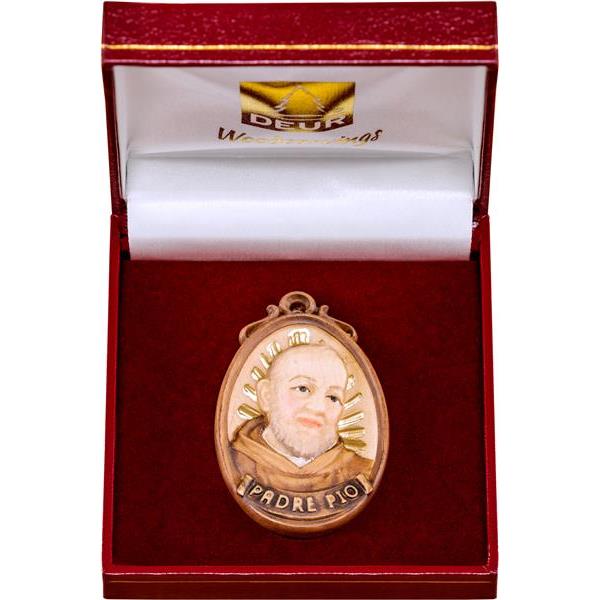 Medallion pater Pio in a box