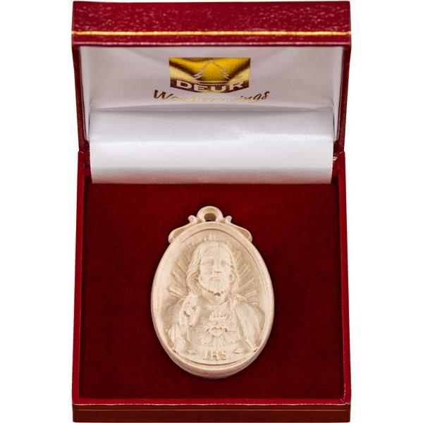 Medallion Jesus sacred heart in a box