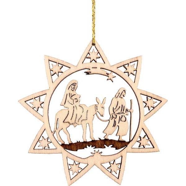 Wooden star flight to Egypt shaded
