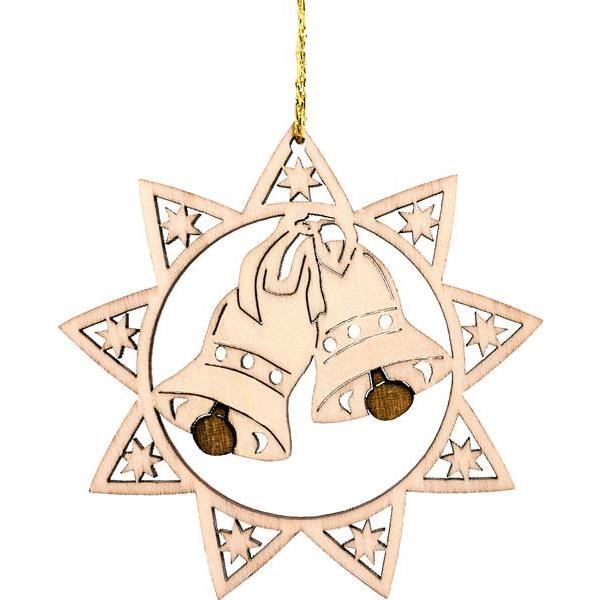 Wooden star bells shaded