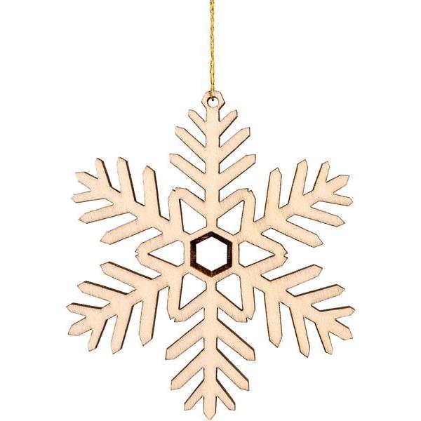 Wooden ornament snowflake 1