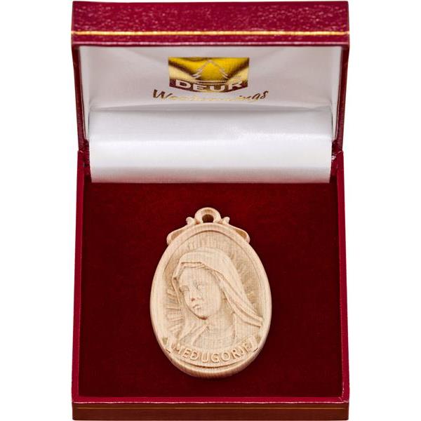 Medallon busto Virgen Medjugorje con caja