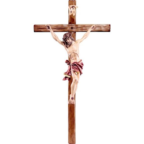 Cristo de los Alpes rojo con cruz recta