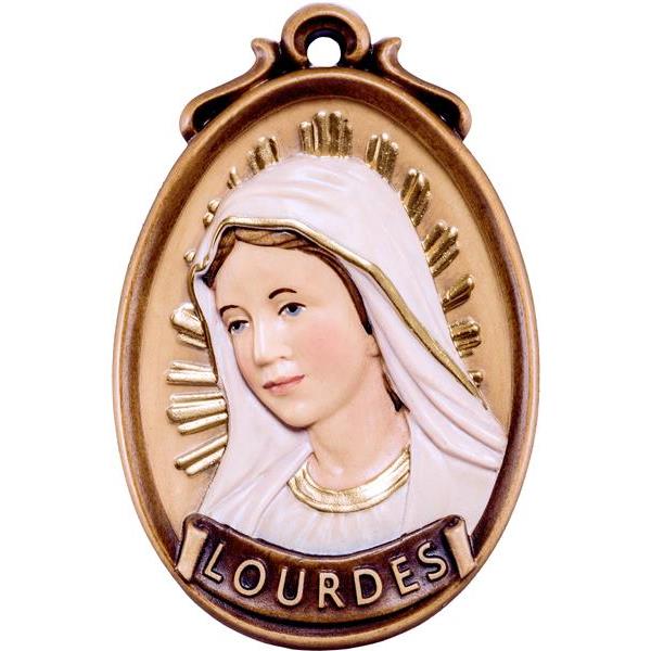 Medallón busto Virgen de Lourdes 